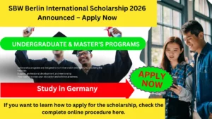 SBW Berlin International Scholarship 2026 apply now fully funded study in Germany undergraduate masters