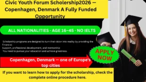 Civic Youth Forum scholarship 2026 fully funded youth program Copenhagen Denmark for Fulbright Chevening CV building